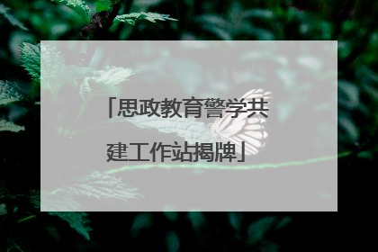 思政教育警学共建工作站揭牌