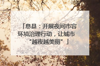 息县：开展夜间市容环境治理行动，让城市 “越夜越美丽”