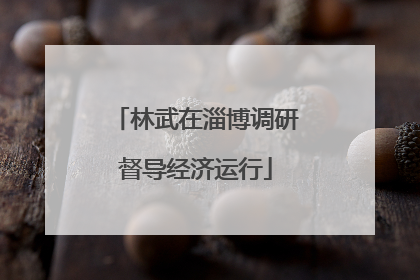 林武在淄博调研督导经济运行