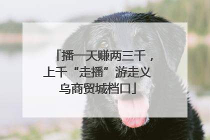 播一天赚两三千，上千“走播”游走义乌商贸城档口