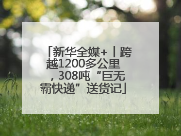 新华全媒+丨跨越1200多公里，308吨“巨无霸快递”送货记