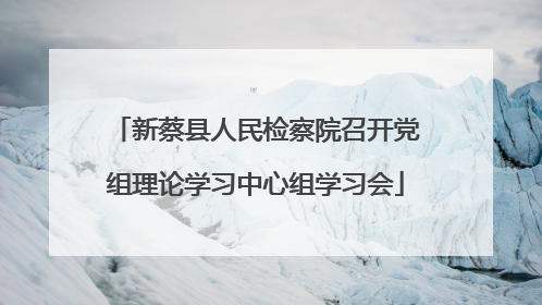 新蔡县人民检察院召开党组理论学习中心组学习会