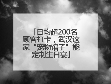 日均超200名顾客打卡，武汉这家“宠物馆子”能定制生日宴
