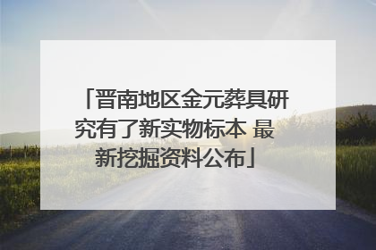 晋南地区金元葬具研究有了新实物标本 最新挖掘资料公布