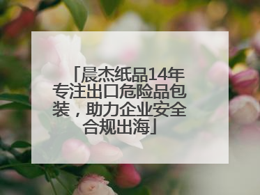 晨杰纸品14年专注出口危险品包装，助力企业安全合规出海