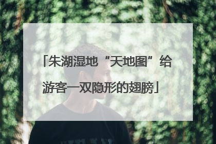 朱湖湿地“天地图”给游客一双隐形的翅膀