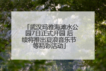 武汉玛雅海滩水公园7日正式开园 后续将推出夏浪音乐节等精彩活动