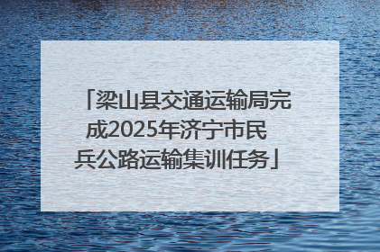 梁山县交通运输局完成2025年济宁市民兵公路运输集训任务