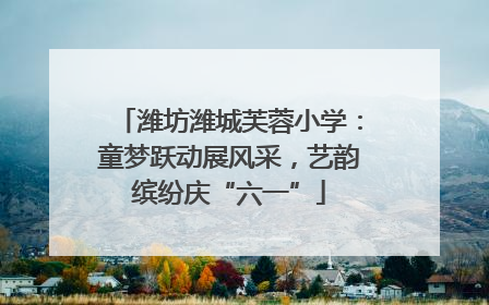潍坊潍城芙蓉小学：童梦跃动展风采，艺韵缤纷庆“六一”