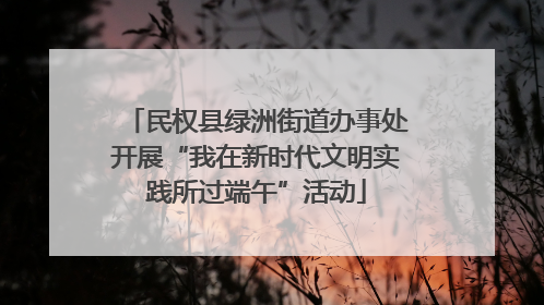 民权县绿洲街道办事处开展“我在新时代文明实践所过端午”活动