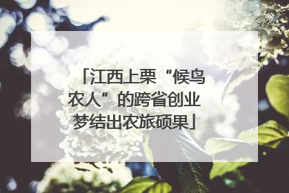 江西上栗“候鸟农人”的跨省创业梦结出农旅硕果