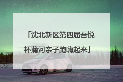 沈北新区第四届吾悦杯蒲河亲子跑嗨起来