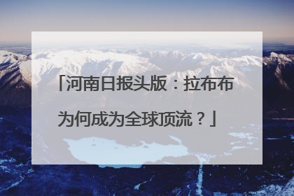 河南日报头版：拉布布为何成为全球顶流？