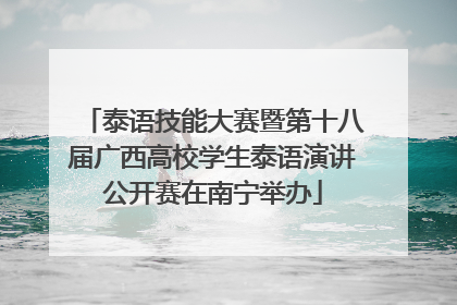 泰语技能大赛暨第十八届广西高校学生泰语演讲公开赛在南宁举办