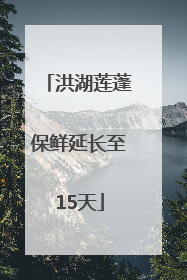 洪湖莲蓬保鲜延长至15天