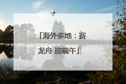 海外多地：赛龙舟 迎端午