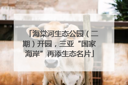 海棠河生态公园（二期）开园，三亚“国家海岸”再添生态名片