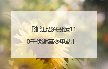 浙江绍兴投运110千伏谢慕变电站