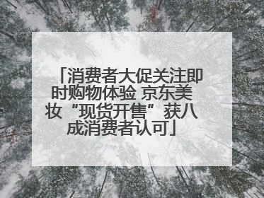 消费者大促关注即时购物体验 京东美妆“现货开售”获八成消费者认可