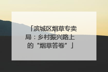 滨城区烟草专卖局：乡村振兴路上的“烟草答卷”