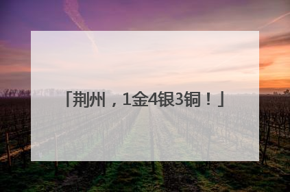 荆州，1金4银3铜！