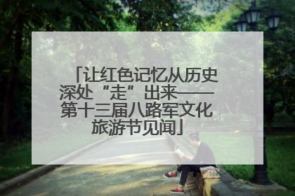 让红色记忆从历史深处“走”出来——第十三届八路军文化旅游节见闻