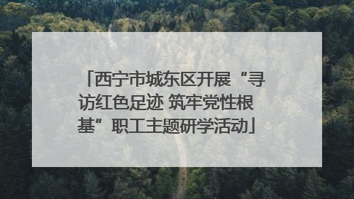 西宁市城东区开展“寻访红色足迹 筑牢党性根基”职工主题研学活动