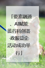 要素融通、AI赋能蓝谷科创荟·政服益企活动成功举行