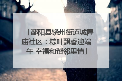 鄱阳县饶州街道城隍庙社区：粽叶飘香迎端午 幸福和谐邻里情