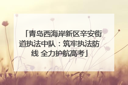 青岛西海岸新区辛安街道执法中队：筑牢执法防线 全力护航高考
