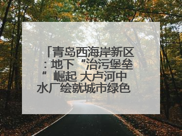 青岛西海岸新区：地下“治污堡垒”崛起 大卢河中水厂绘就城市绿色新图景