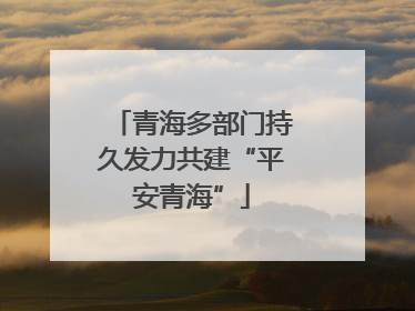 青海多部门持久发力共建“平安青海”