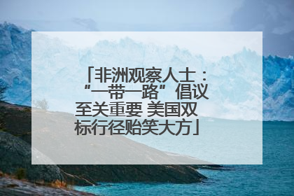 非洲观察人士：“一带一路”倡议至关重要 美国双标行径贻笑大方