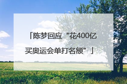 陈梦回应“花400亿买奥运会单打名额”