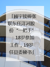 顾宇接棒张联东任洋河股份“一把手”：18岁参加工作，19岁任县委秘书