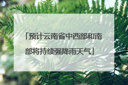 预计云南省中西部和南部将持续强降雨天气