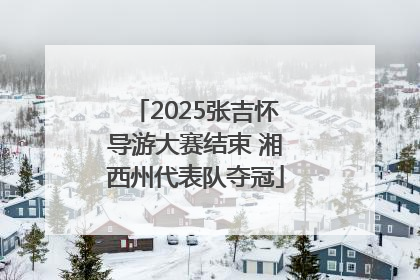 2025张吉怀导游大赛结束 湘西州代表队夺冠