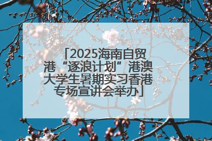 2025海南自贸港“逐浪计划”港澳大学生暑期实习香港专场宣讲会举办