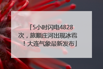 5小时闪电4828次，旅顺庄河出现冰雹！大连气象最新发布